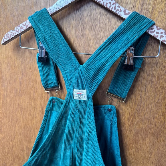 Faherty York Corduroy Ribbed Overall Dress Sleeveless Mini Spruce Green XS - Picture 9 of 14